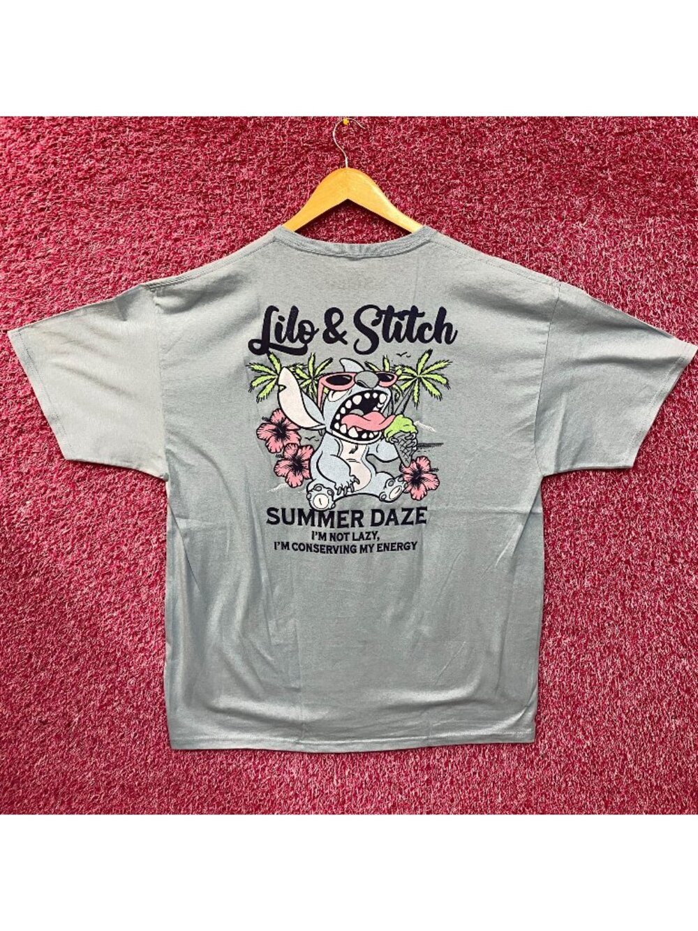 Disney Lilo & Stitch Summer Daze Blue T-Shirt XL